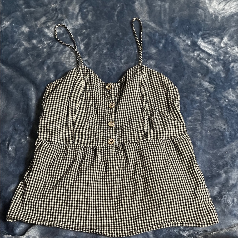 Black and White Spaghetti Strap Top